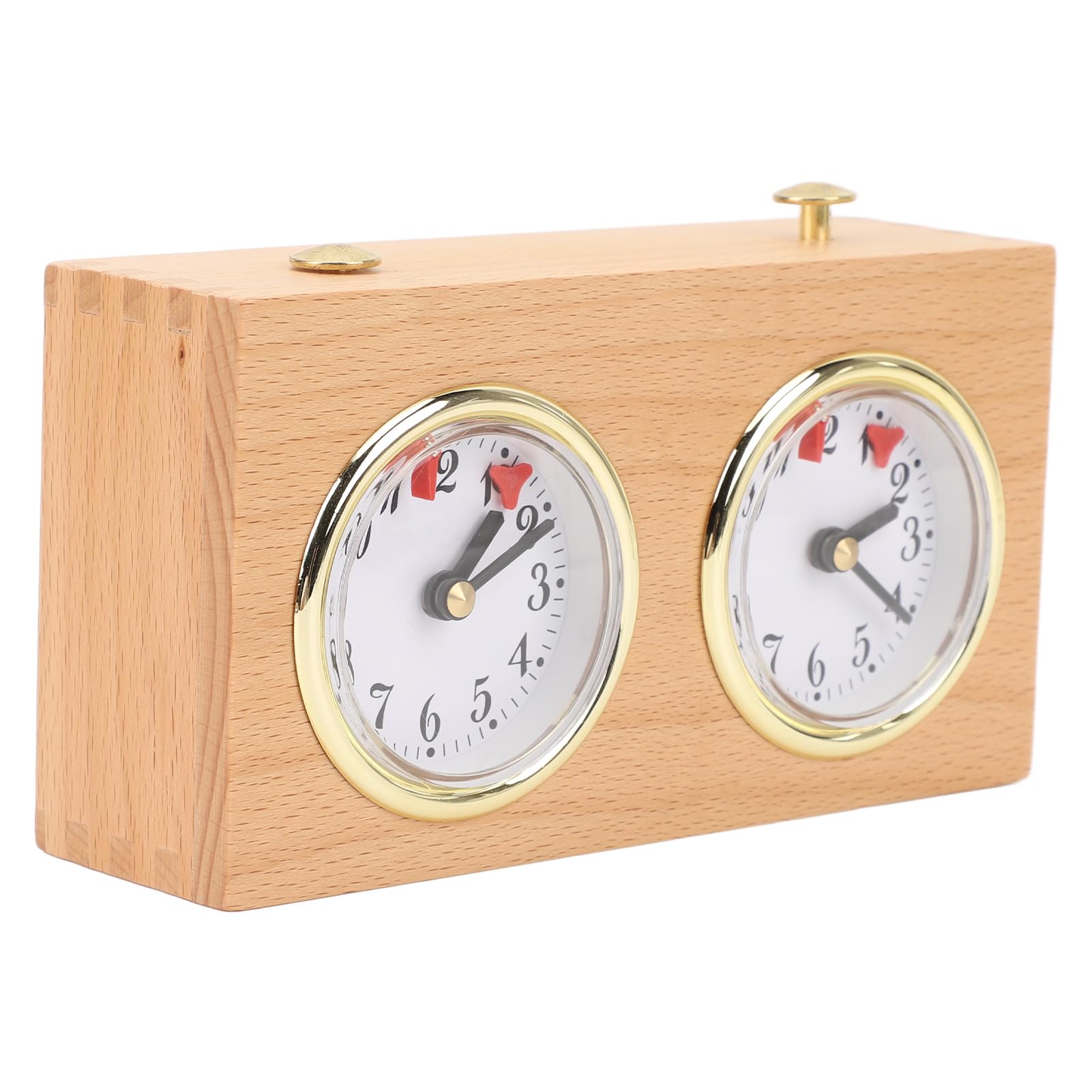 Orologio da Scacchi Meccanico Vintage, Timer per Competizioni, Design Portatile per Appassionati di Scacchi, ABS, Legno, Ferro, 15,4x5,5x9 Cm