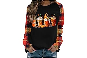 Long Sleeve Pumpkin Spice Latte T-shirt for Women