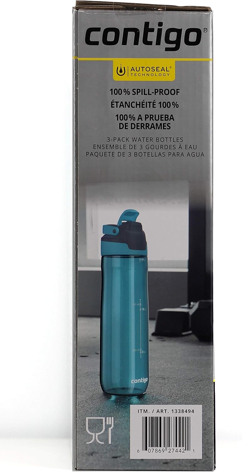 Contigo AutoSeal 2-Pack Waterbottles (Green, Blue, Yellow)