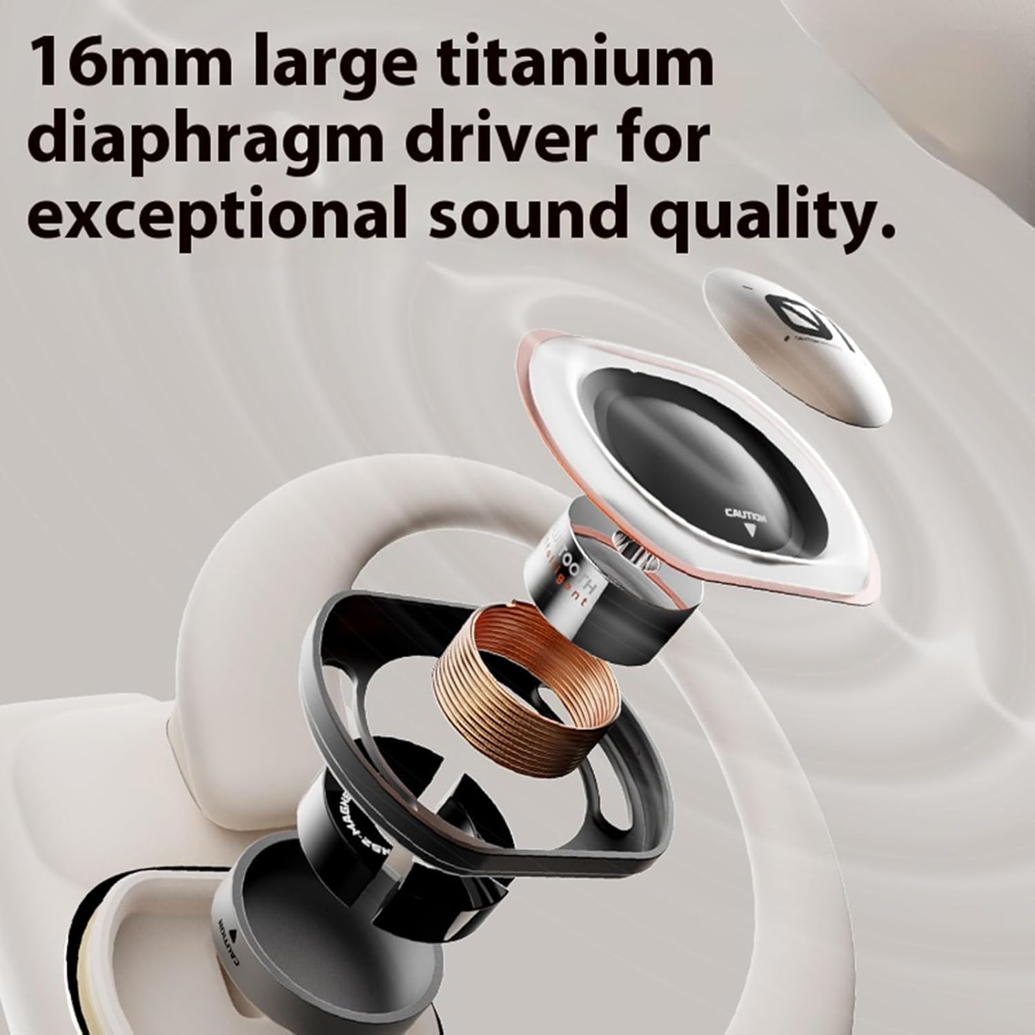 Wireless Bluetooth Open Ear Headphones Over Open Ear Earbuds Bone Air Conduction Headphones Out of Ear Over The Ear Earbuds That Don't Go in Your Ear with Over-Ear Hooks