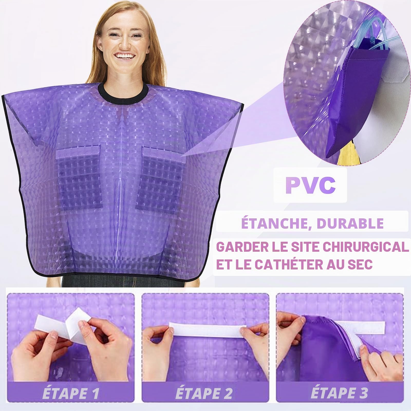 Mastectomie Poitrine Chirurgie Épaule Douche Protection Imperméable Postopératoire Cape de Douche Résistant à L'eau Post Chirurgie Vêtement