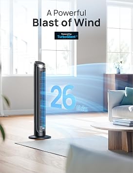 DREO Tower Fan for Bedroom, 90 Oscillating Fans that Blow Cold Air