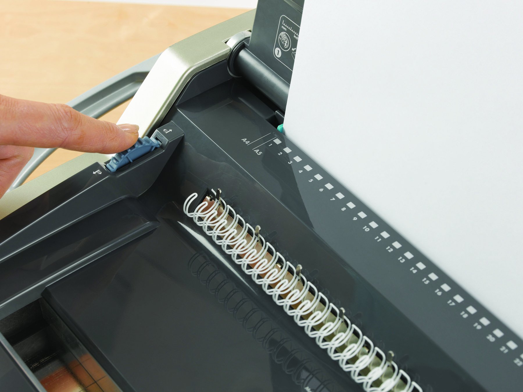 Fellowes Galaxy-E Wire Perforelieur électrique avec anneaux métal Gris clair Gris anthracite