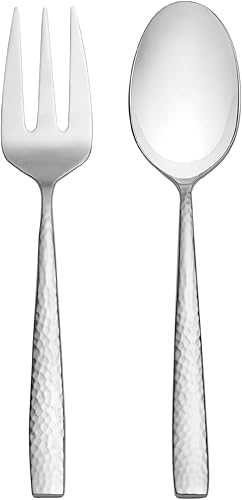 Miniatura 8 de Towle Living Texture - Juego de cubiertos de acero inoxidable forjado de 42 piezas, servicio para 4