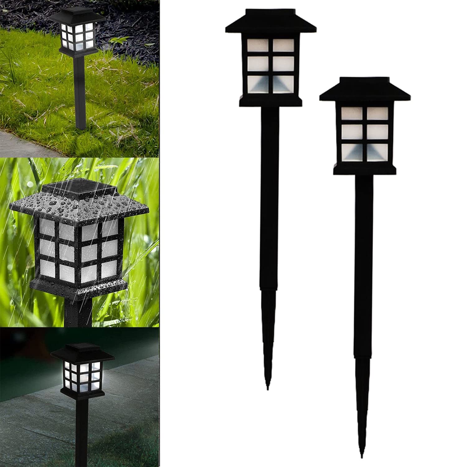SOLAR LIGHT OUTDOOR WATERPROOF AUTOMATIC ON OFF for GARDEN FOUNTAIN LOGHT LAMP STAND for PATHWAY PACK of 2 (B0CJ5TS6GM) Amazon Price History, Amazon Price Tracker