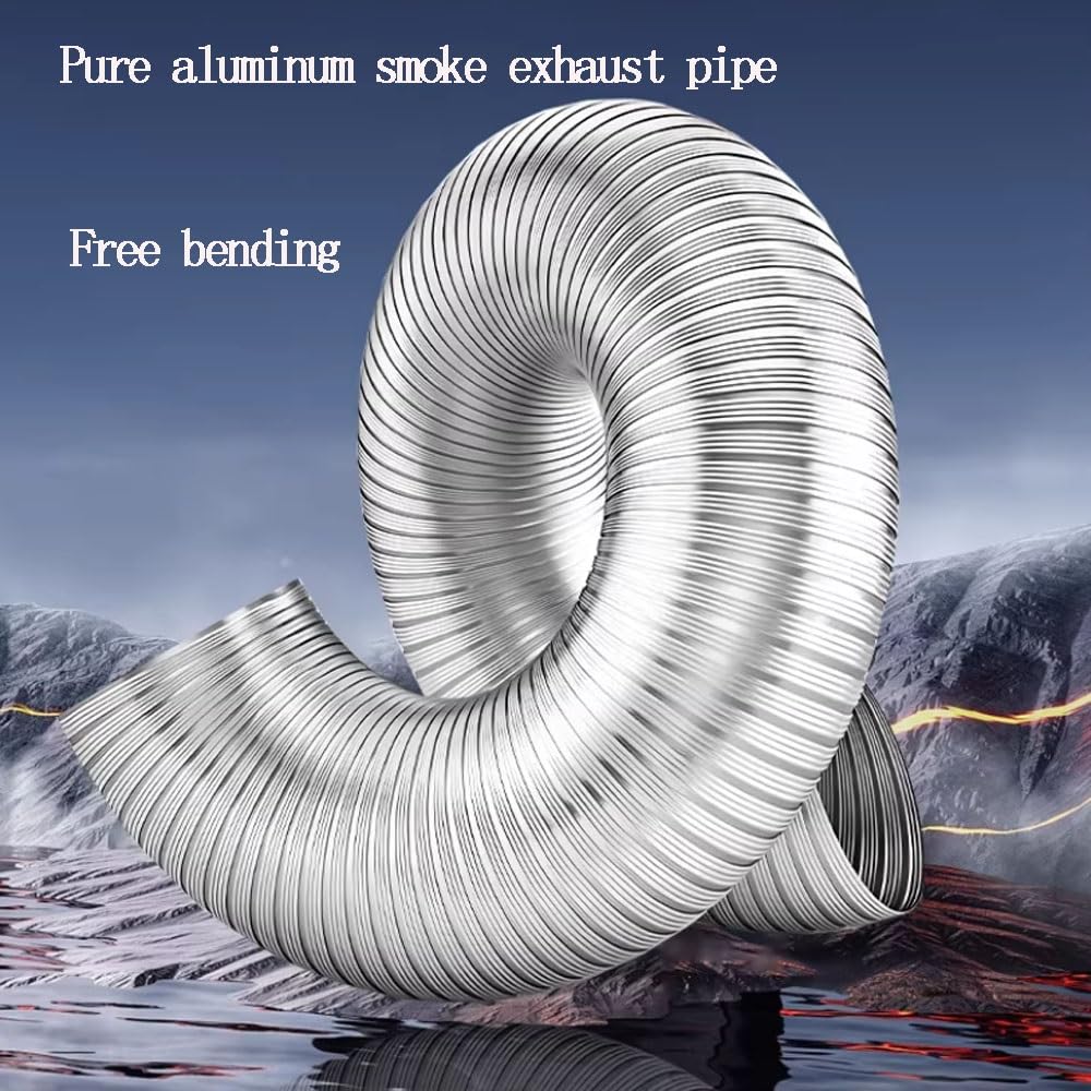 Condotti di aerazione, condotti Flessibili in Alluminio da 4" semirigidi, Tubi di Ventilazione per asciugatrici, condotti di Ventilazione HVAC, condotti di aspirazione fumi retrattili, opzio