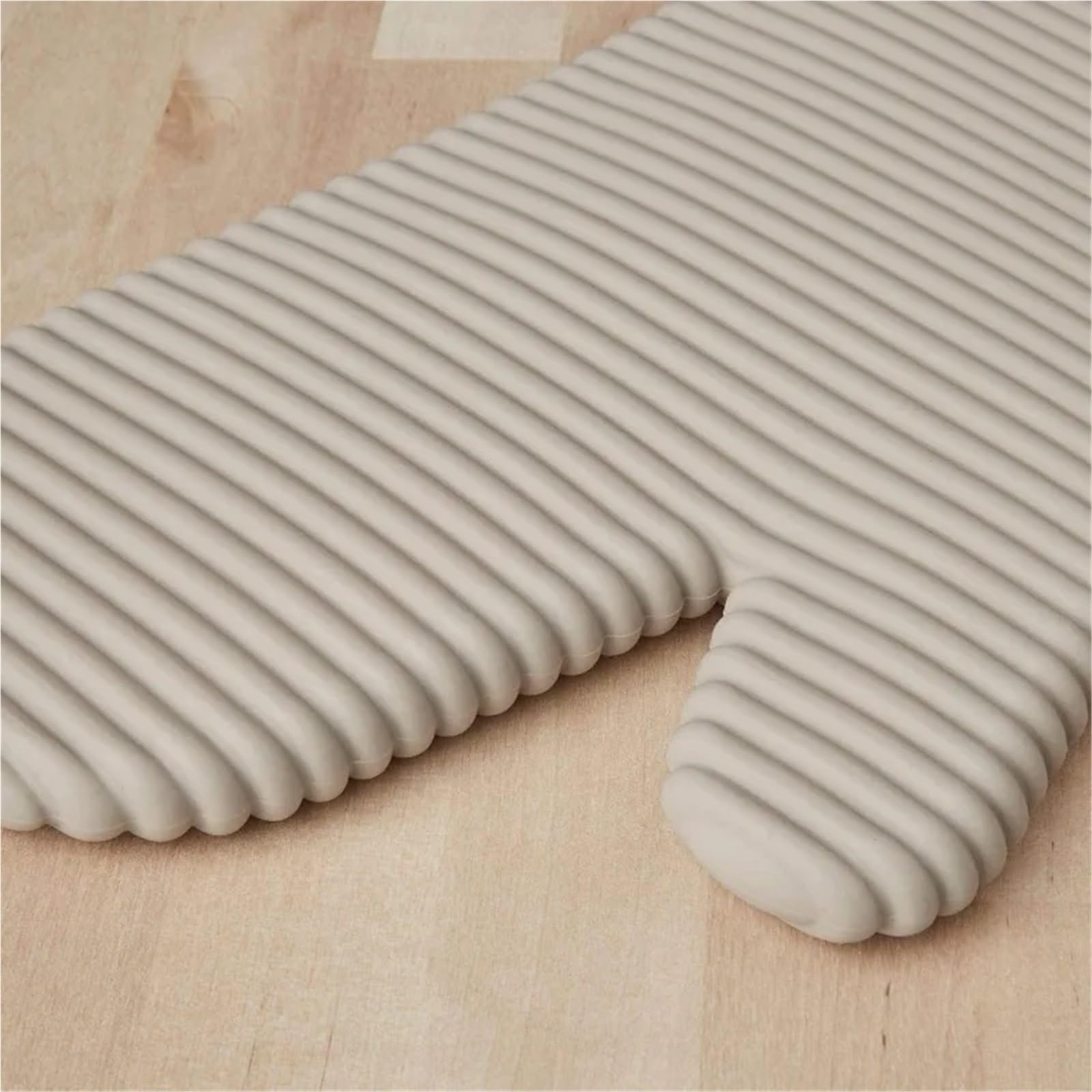 Guantes De Horno Manopla de horno de silicona suave acanalada, 7"x13", manoplas de horno de batido 2 piezas beige for horno Para Cocinar