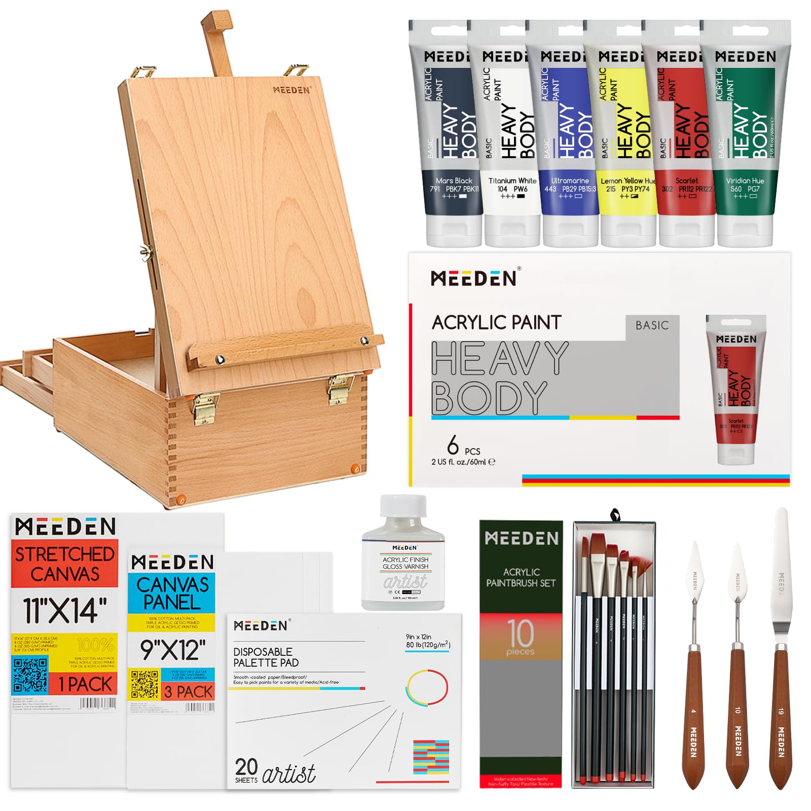 Painter's Servant 4枚セット Amazon.com: MEEDEN Acrylic Painting Set with Easel: 44 Pcs Art