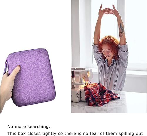 Miniatura 6 de Estuche de bobina de 63 ranuras, organizador de hilos de bobinas, caja de carretes compatible con Brother para Singer para Babylock para Janome para