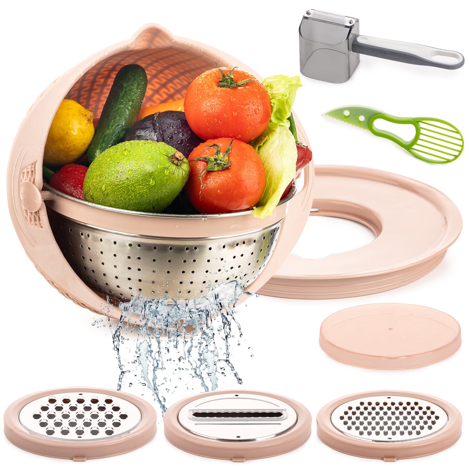 thumbnail interactive-video image 1 of 4-1 Colnder With Bowl Set - Striners For Kitchen, Kuwit | Ubuy 1 of 12