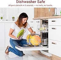 Vista 6 de Accesorio de triturador y rebanador de acero inoxidable para mezcladores de pie KitchenAid, accesorio rallador de queso para KitchenAid, ensaladera