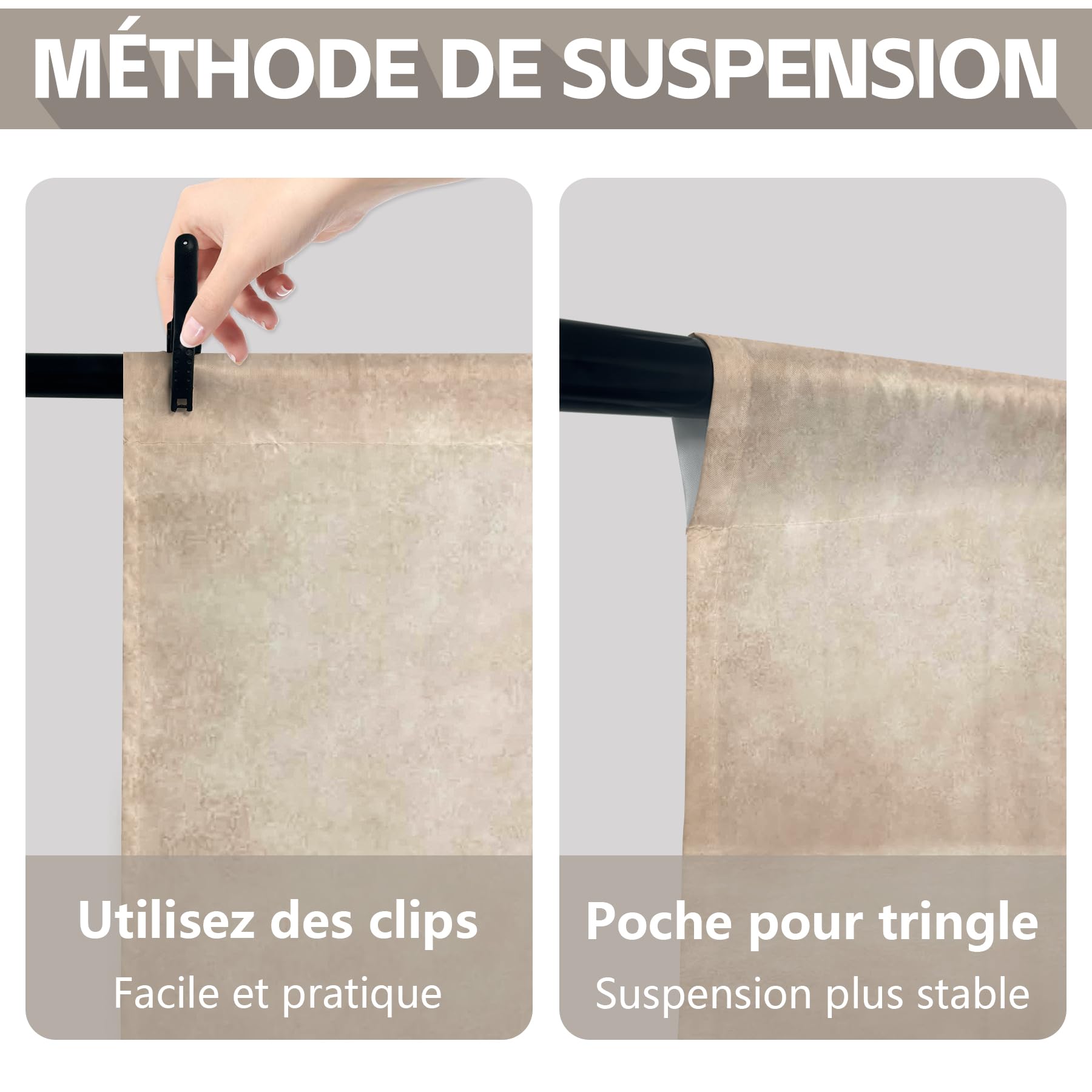 Luminora Toile de Fond Beige 2,4x3 m Fond Pliable Abstrait Photographique