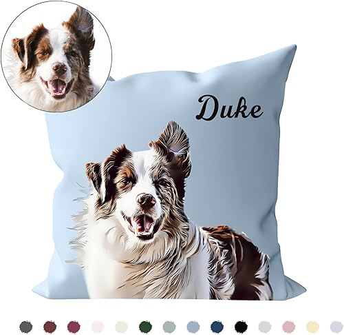 Miniatura 8 de Funda de almohada personalizada con foto de mascotas funda de almohada personalizada para gatos y perros funda de almohada de 14 x 20 pulgadas con