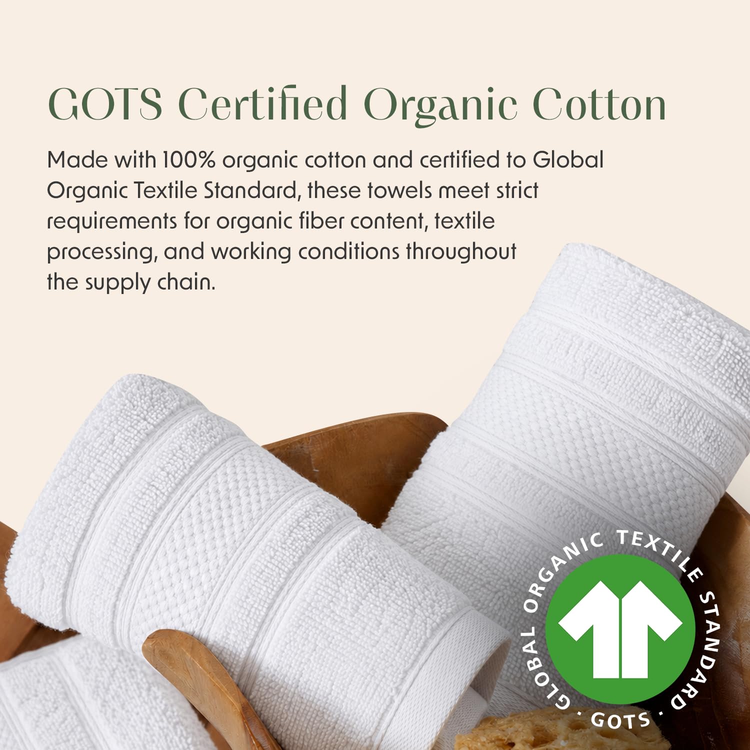 Springtree Organic Cotton Bath Towels - 4 Pack -6