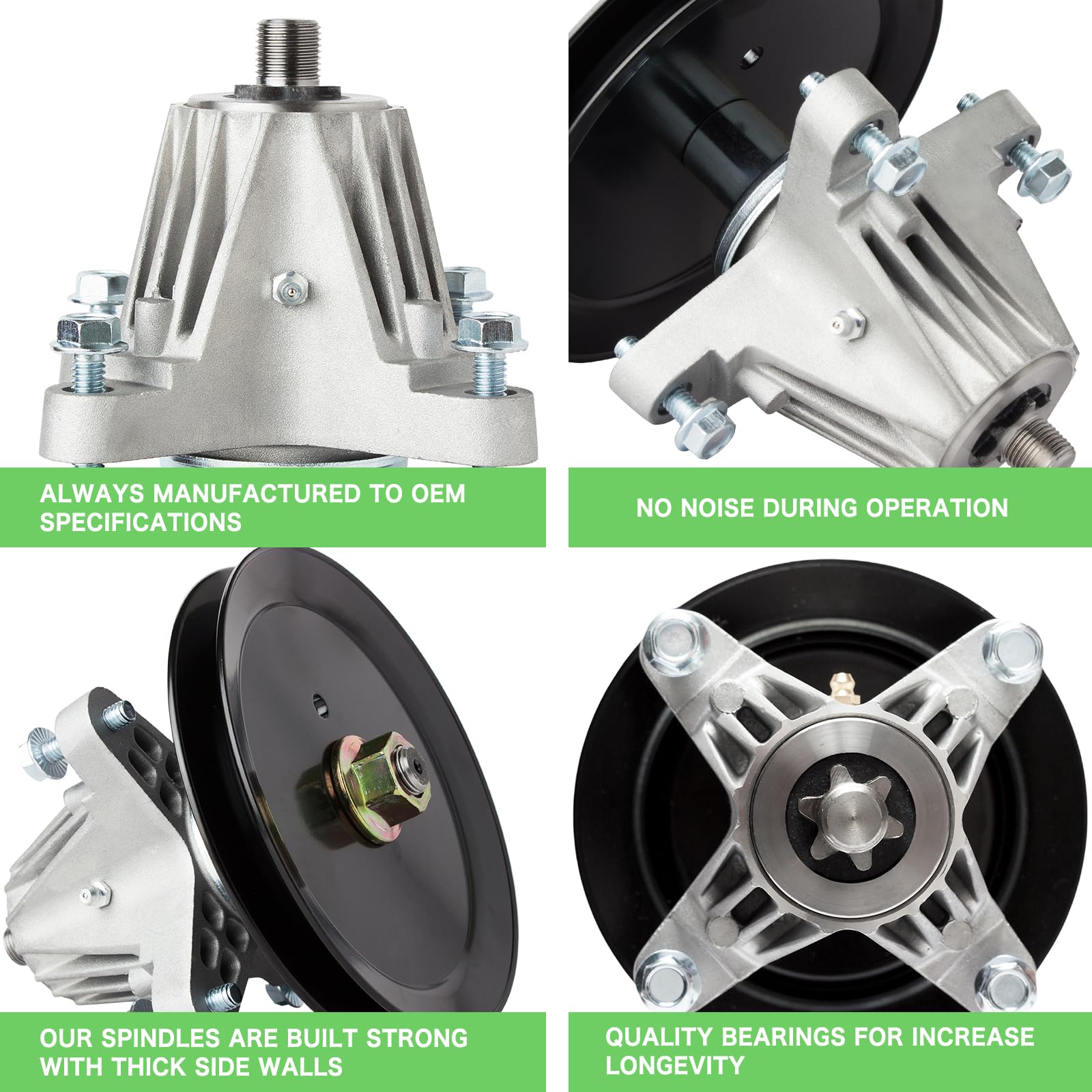 918-06977 - Conjunto de husillo para cortacésped MTD Cub Cad et Troy Bi lt 918-06977A 618-06977 618-06977A para cubierta de 46 pulgadas