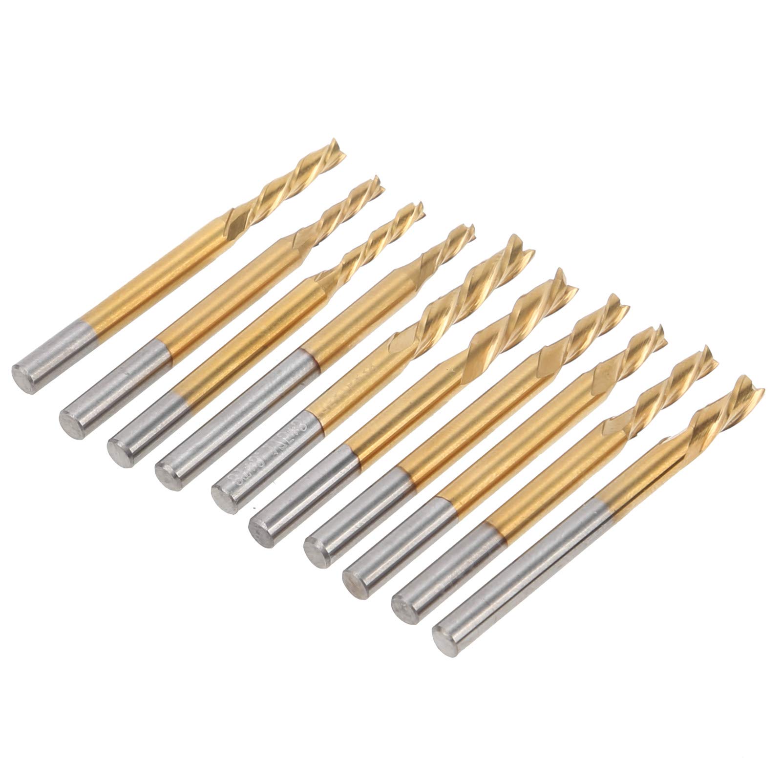 FTVOGUE Juego de Fresas CNC de 3 Flautas, Acero Tungsteno con