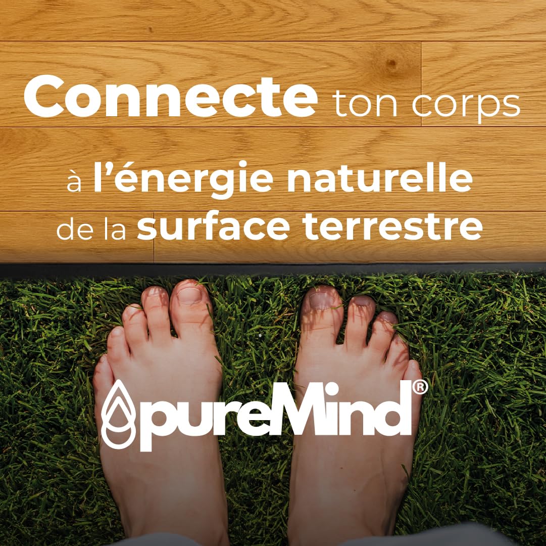 Tapis de Mise à la Terre 60x40 cm – Grounding Mat pour Connexion Énergétique Naturelle – Tapis Earthing pour Sol ou Bureau – Accessoire Anti-Stress, Sommeil et Bien-Être | PureMind