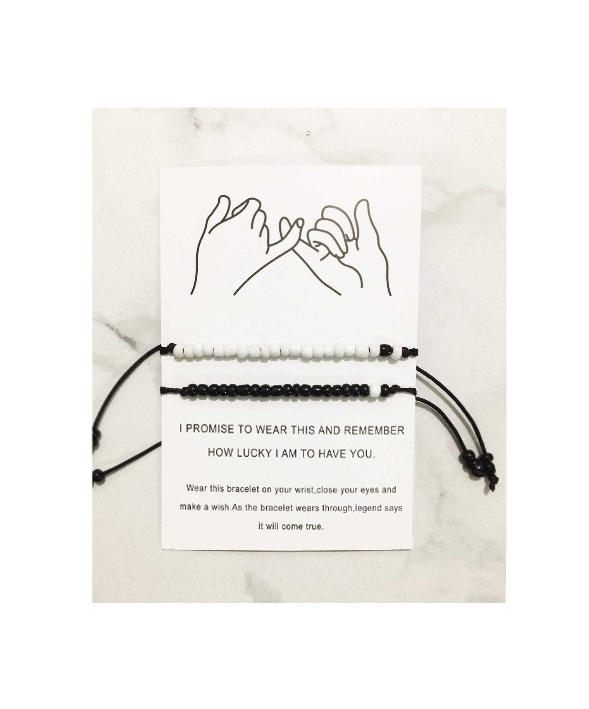Baydurcan Friendship Bracelet For Best Friends Couple Family Adjustable Waterproof Handmade Cord Relationship Bracelets For 2 (Small Beads, Boys) (B07XNDKN69) Amazon Price History, Amazon Price Tracker