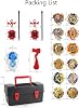 12 Pcs Battling Top Gyros Turbos Set Spinning Top 4D Toy Gift 3 Launcher with Box 07A