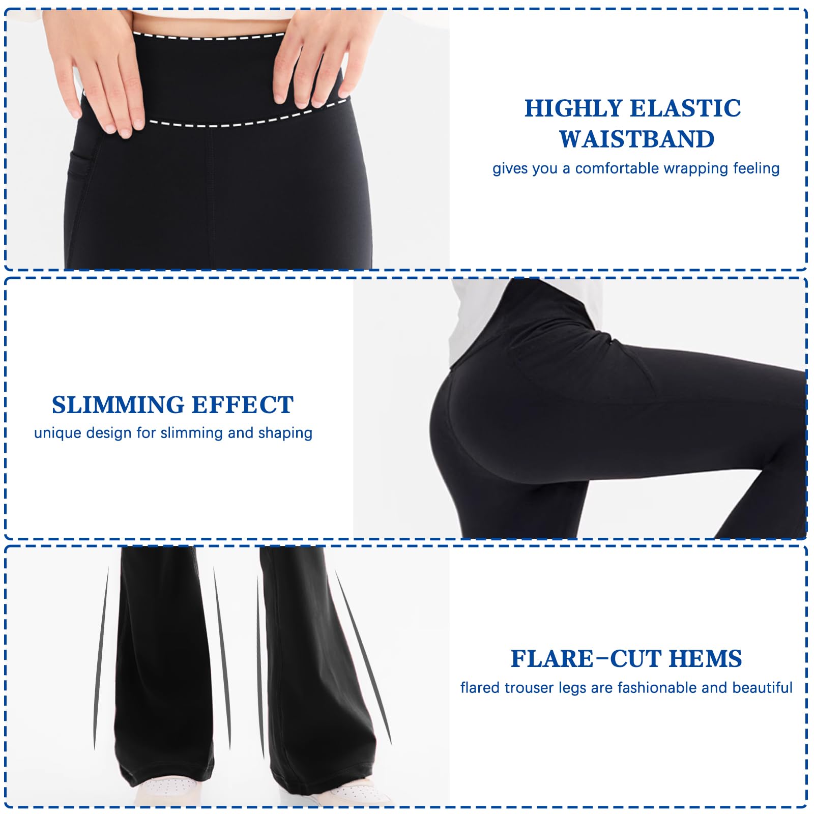 Pantalones Acampanados Deportivos Yoga Niña con Elasticidad