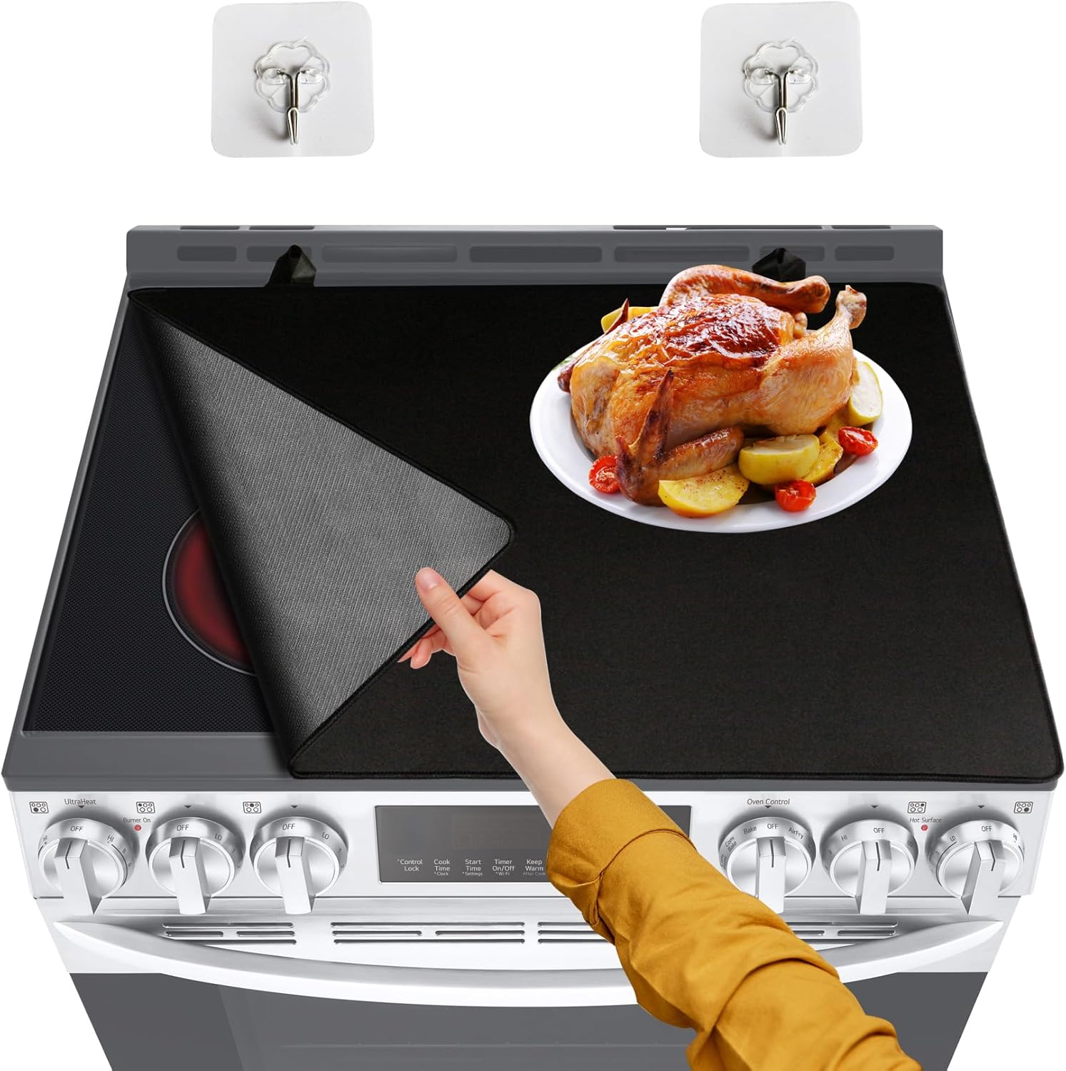 Upgrade Hob Covers For Electric Cookers,Ceramic Hob Covers,Glass Hob Cooktop Protector,AntiSlip