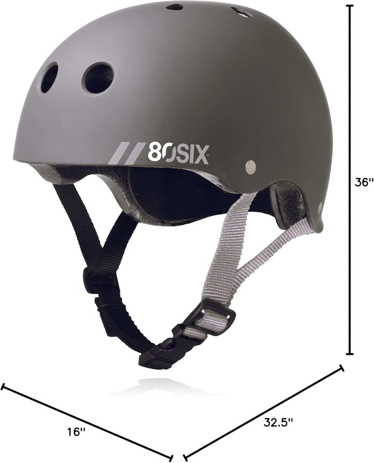 Razor E100 Glow Electric Scooter for Kids Age 8 and Up, LED Light-Up Deck & 80Six Dual Certified Kids Bike, Scooter, and Skateboard Helmet, Grey Matte, Small/Medium - Ages 8+