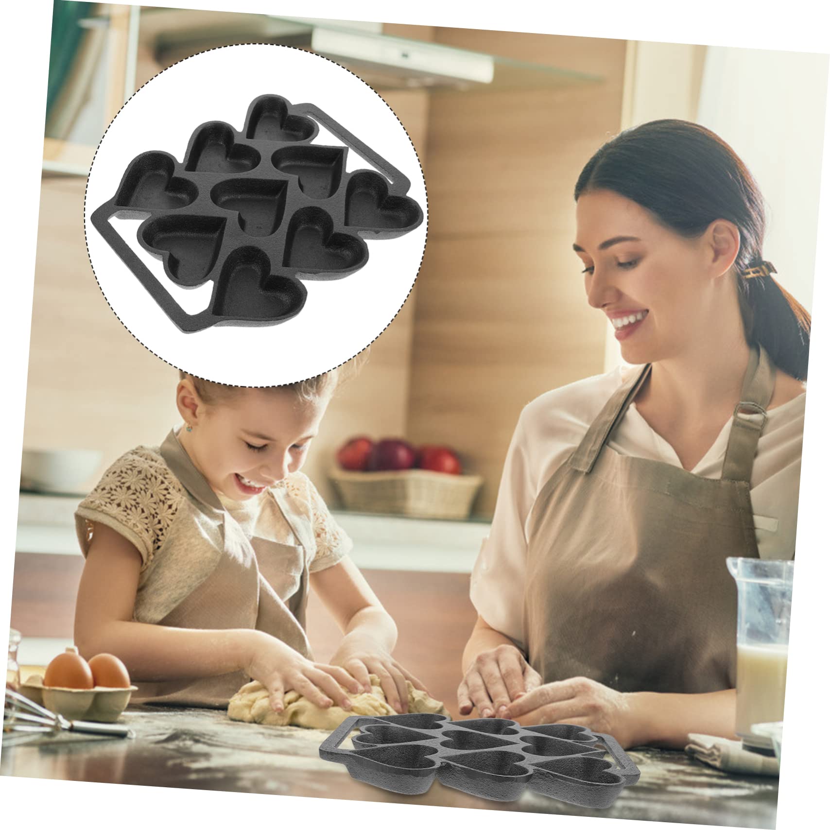 BESTonZON Moule à Gâteau Fer Forme De Cœur Moule à Pâtisserie Antiadhésif Pour Cuisiner Des Gâteaux Pour Anniversaires Et Mariages Alvéoles Pour Créer De Délicieuses Desserts