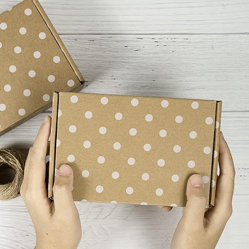 Vista 10 de RUSPEPA Cajas pequeñas reciclables corrugadas de 6 x 4 x 1 pulgada – Caja de cartón perfecta para enviar pequeñas cajas de teléfono móvil – Paquete