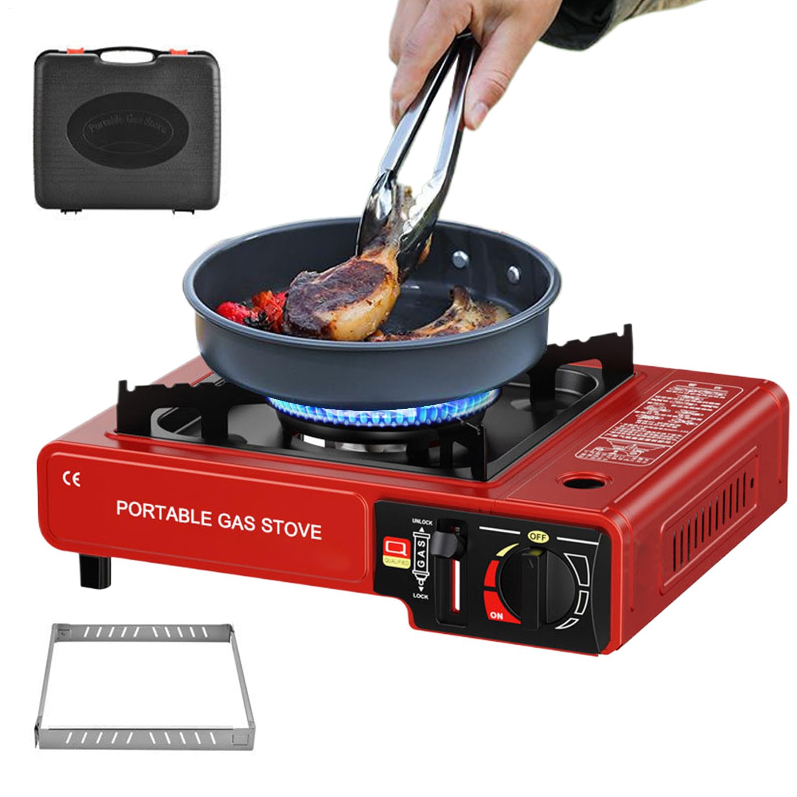 Estufa Portátil Para Camping Estufa Portátil Para Cocina Al Aire Libre | Quemador Compacto Para Preparar Comidas, Equipo Resistente Al Para Senderismo Familia Y Amigos