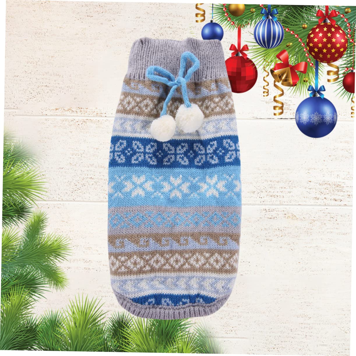 Mipcase 3 Pz Maglione di Natale Costume da Cane Gatto di Natale Bomboniere Natalizie per Cani Maglione Natalizio per Animali Domestici Abbigliamento per Animali Domestici di Blue