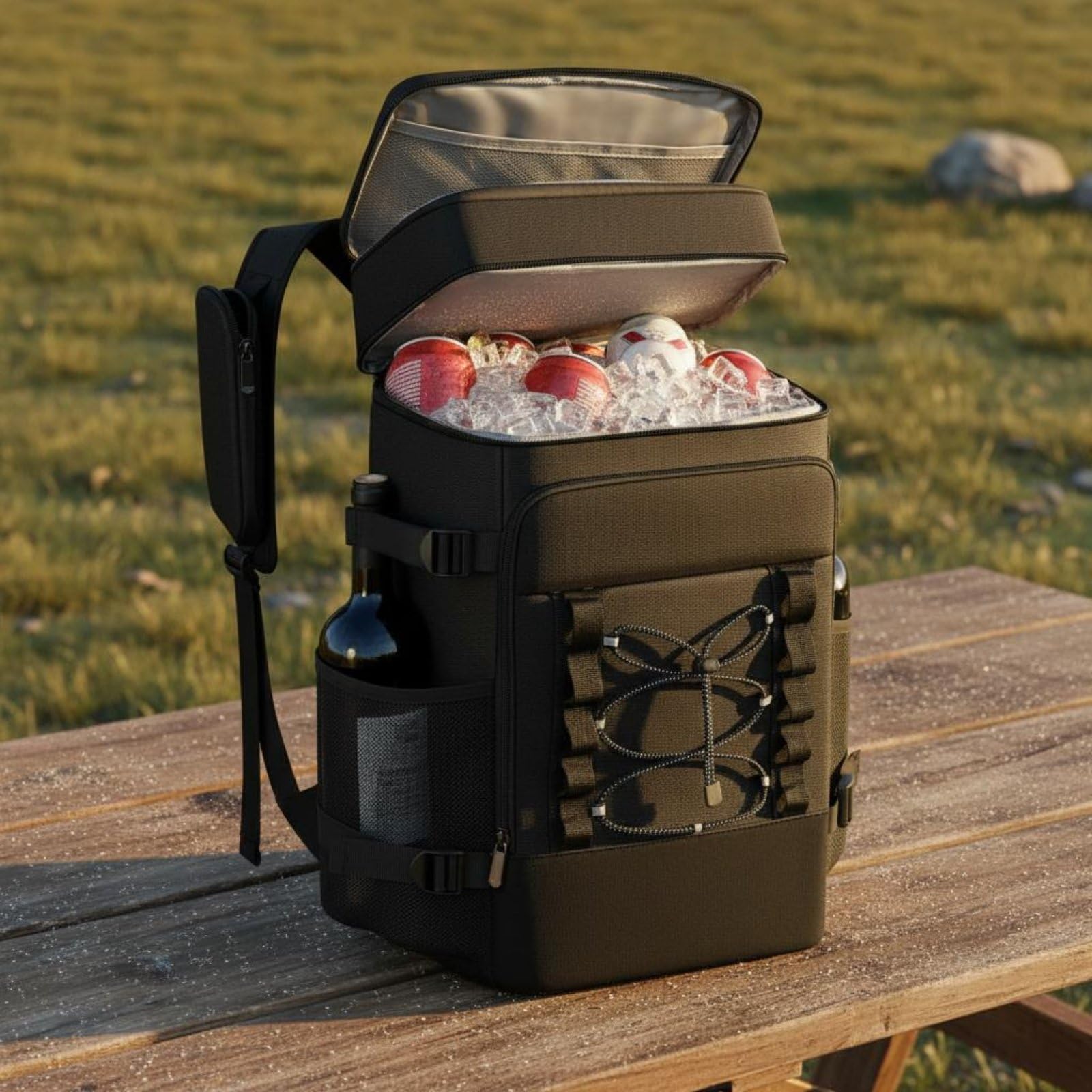 Milageto Zaino Frigo da Picnic Ampia Capacità Zaino da Picnic Uso Esterno per Outdoor, Campeggio, Escursioni