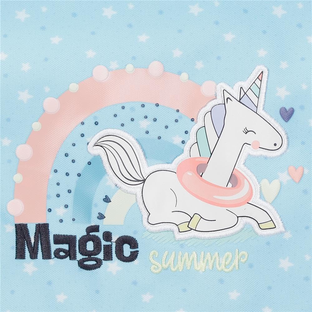 Enso Magic summer mochila infantil, mochila escolar, fabricada en Poliéster, ruedas dobles de giro multidireccional, Múltiples formas de usarlo, rosa y azul