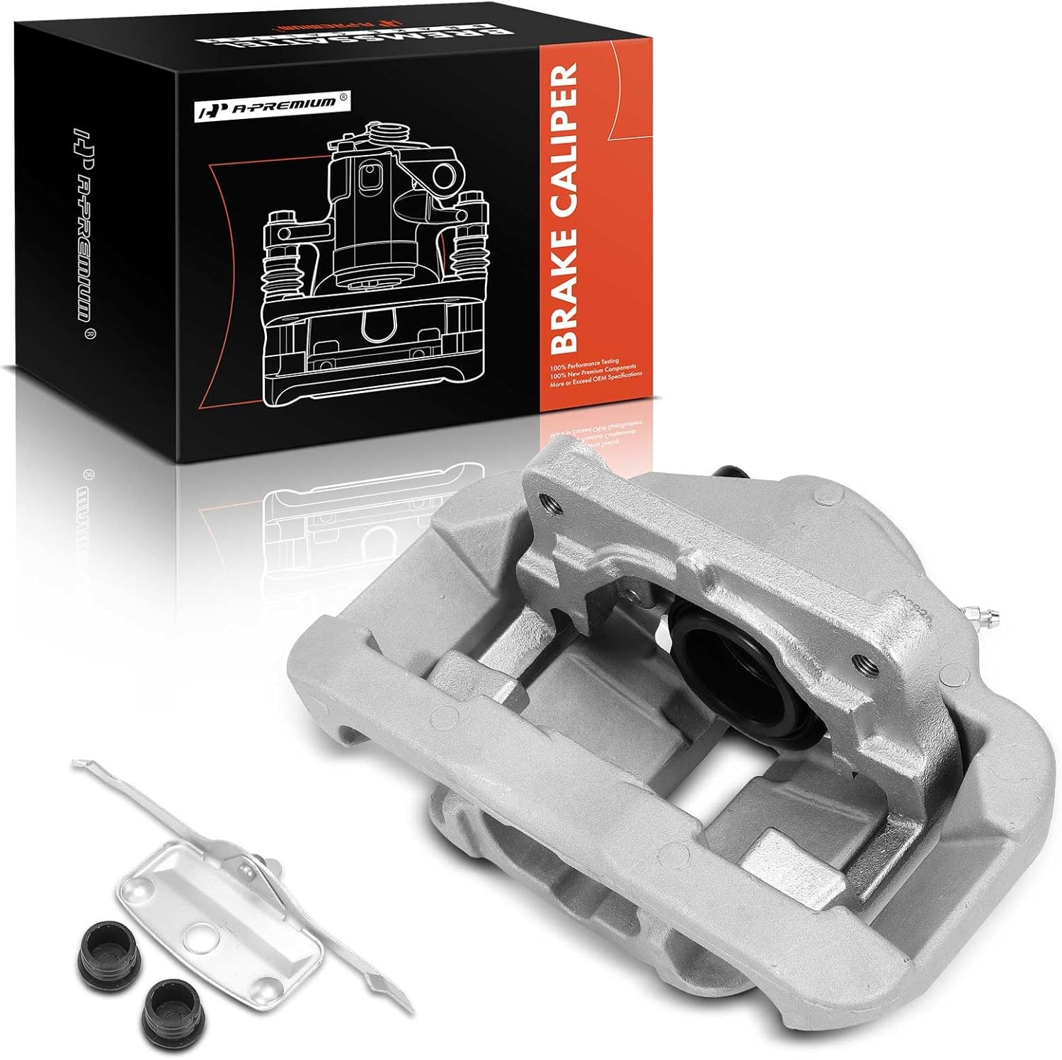 A-Premium Disc Brake Caliper Assembly with Bracket Compatible with Select BMW Models - 535i, 535i GT, 545i, 550i, 645Ci, 650i, 745i, 745Li, 750i, 750Li, 760i, 760Li - Front Left Driver Side