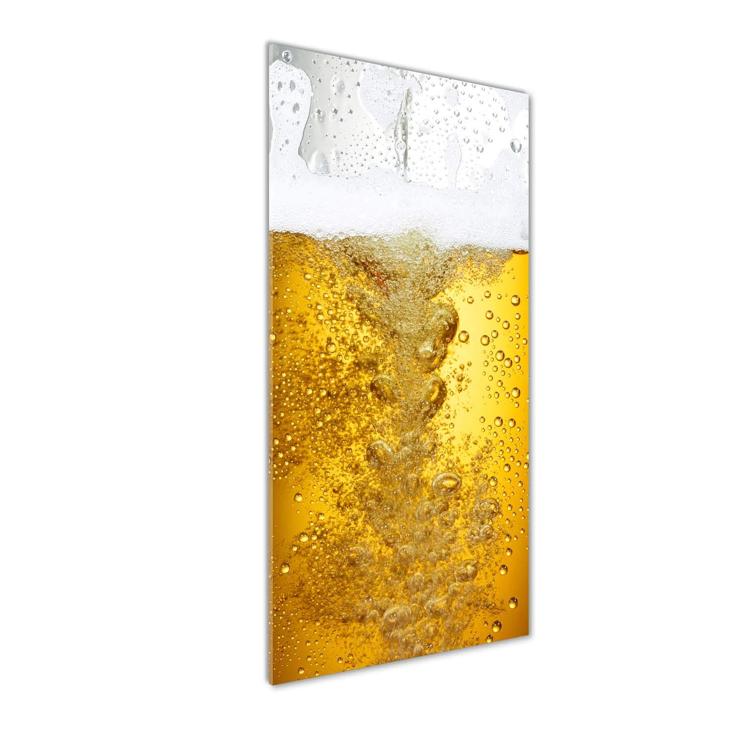 Tableaux pour la mur en verre acrylique 50x125 cm jaune bière Tulup