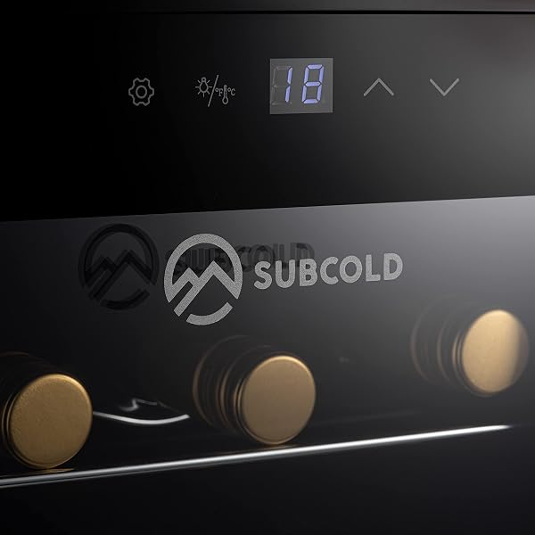 Subcold Viva24 LED – Under Counter Wine Fridge Black | 3-18°C | Wine Cooler | LED + Lock & Key | Glass Door Drinks Cellar | Single-Zone (24 Bottle) - 5