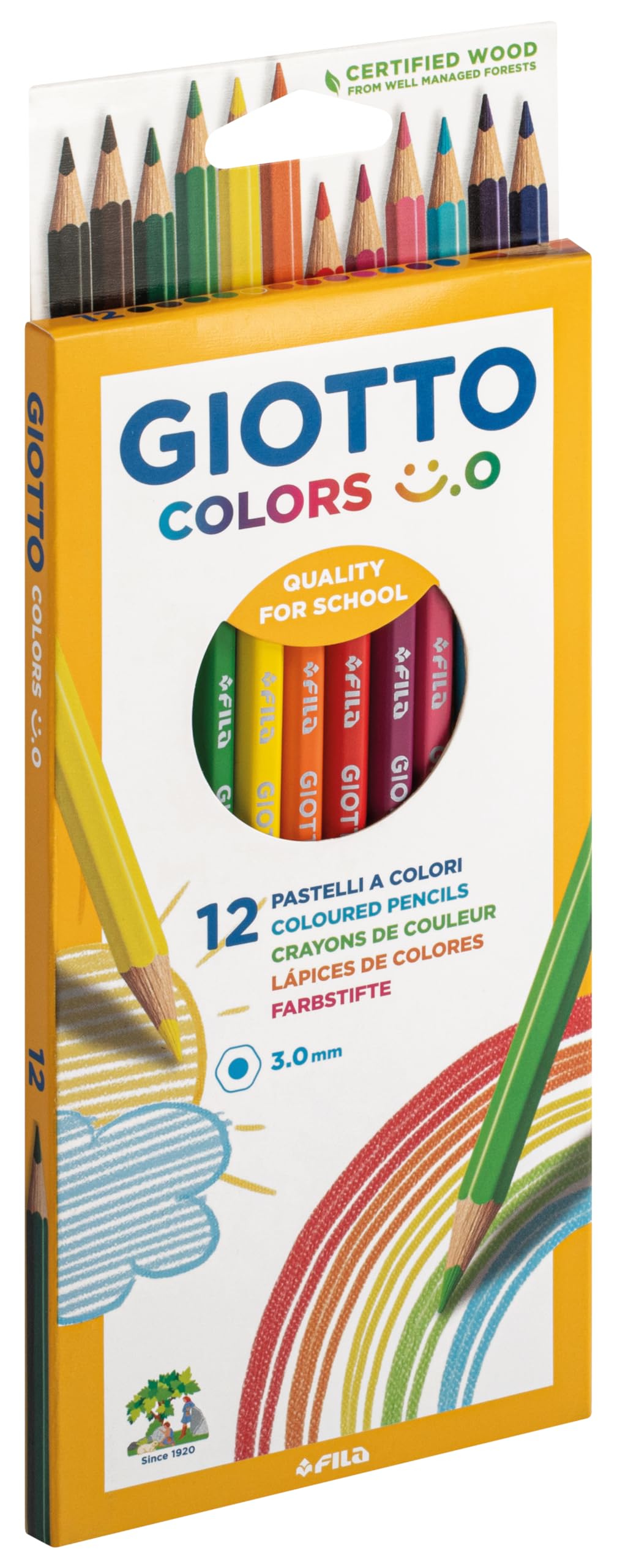 Pastelli colorati Giotto Colors Smile - 12 pezzi