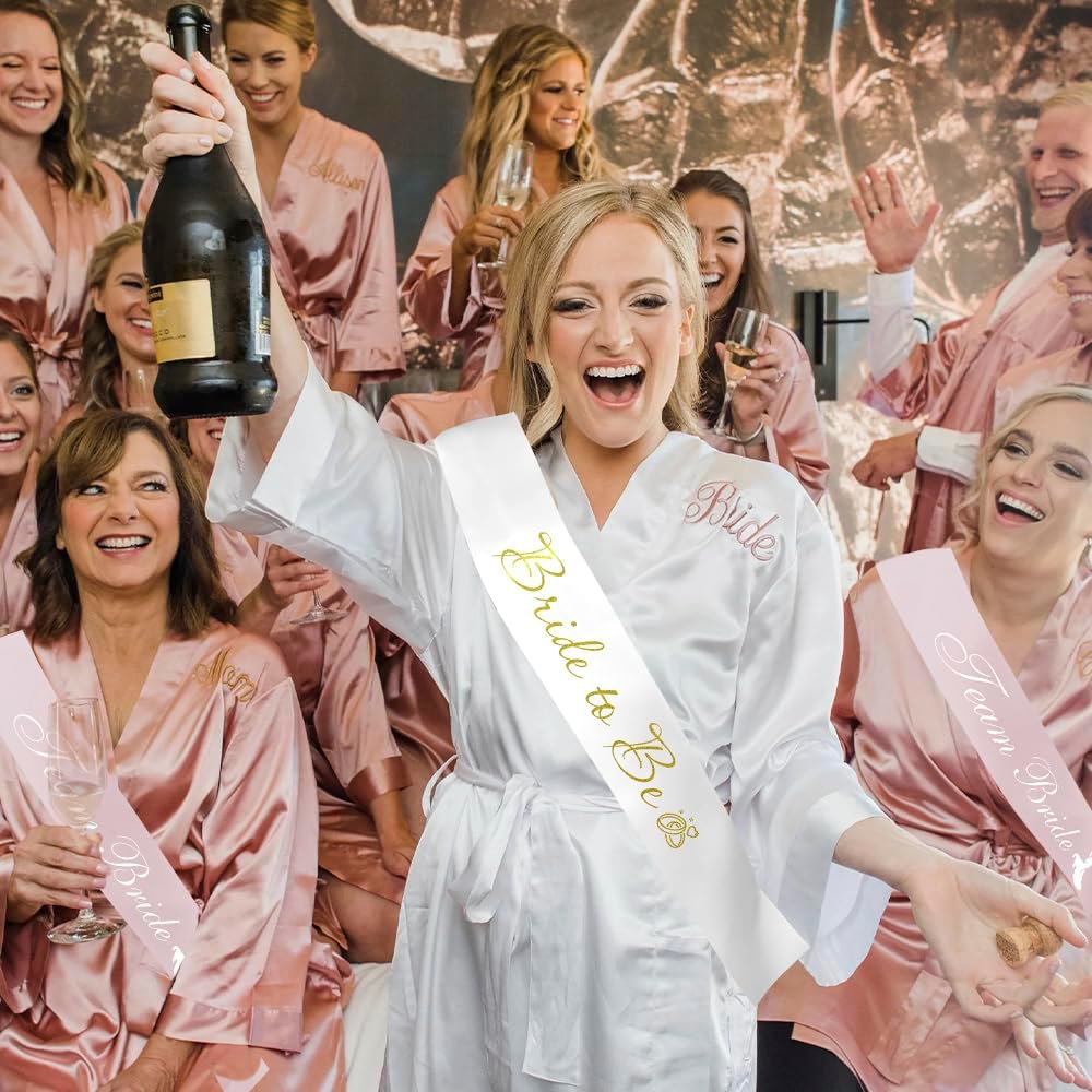 Bride Sash White Groom To Be Sash Black Bridal Shower Band Set 2 Pcs Wedding Shower Decor Wedding Shower Decorations Engagement Party Decorations Wedding Party Decorations Bachelor Party Decorations - Image 6