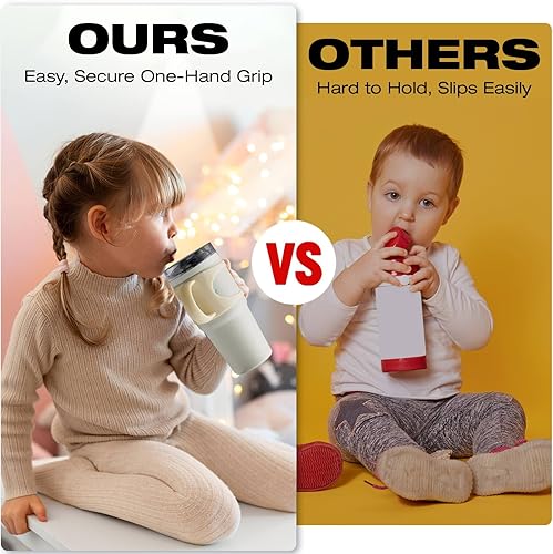 Miniatura 4 de NiHome Asa de Vaso Compatible con Stanley Quencher de 14oz, Adecuado para Tazas de 12 a 15oz Zak Owala para Niños, Accesorios de Asa, Asas de Vaso