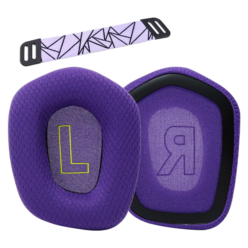 Photo 1 of LRZMOLS Replacement Earpads for Logitech G733 G535 G335 Lightspeed Wireless Gaming Headset, Ear Pads Cushions Cover with Comfort Noise Isolation Foam (Purple)