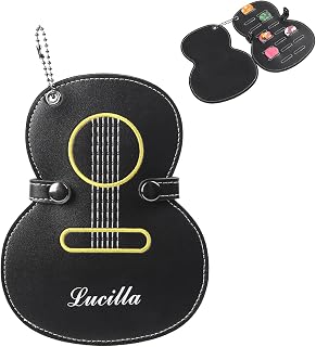 Personalized Guitar Pick Case - Custom Name Guitar Pick Holder with Guitar-Shaped Design, Compact Pick Storage Organizer for Guitar Players, Musicians