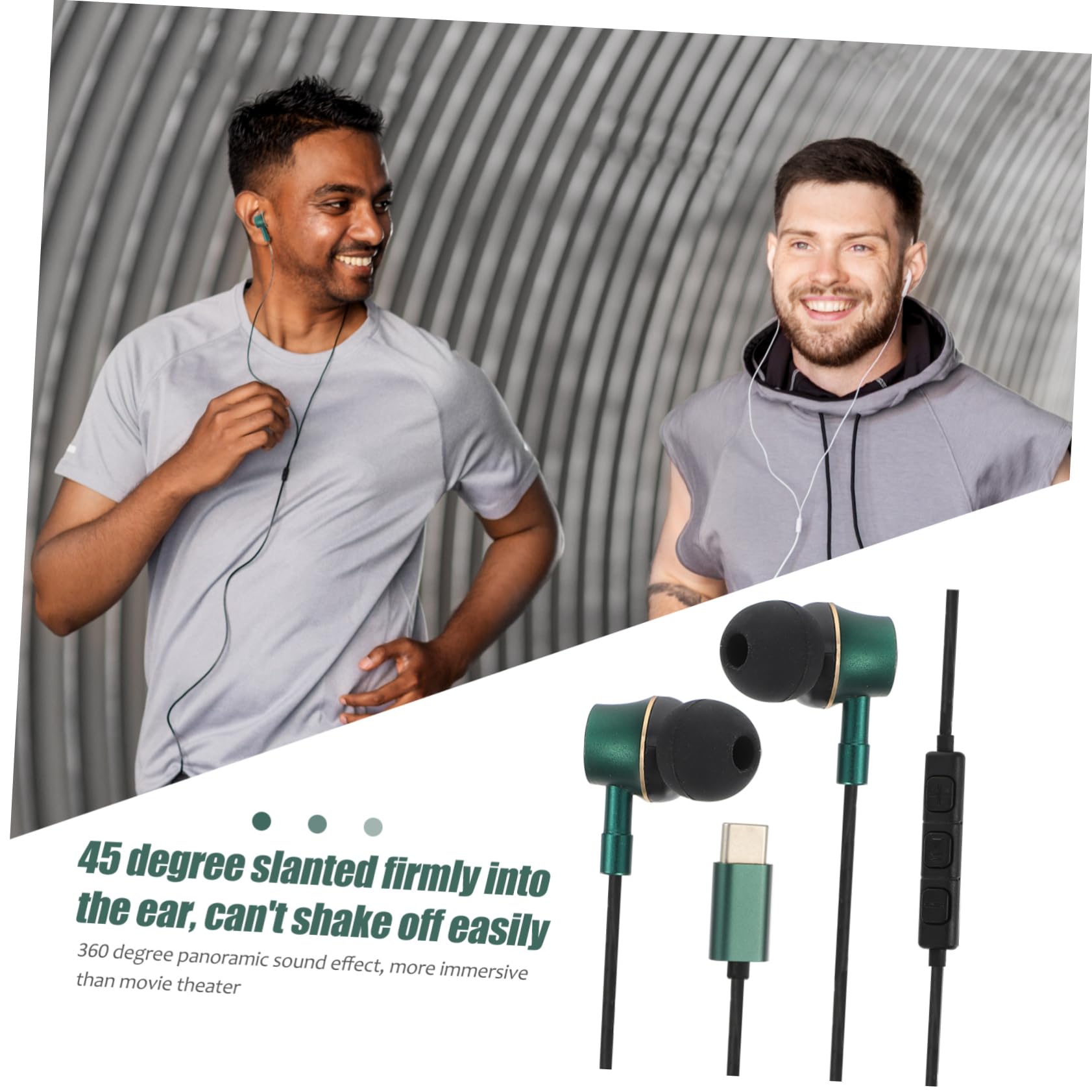OSALADI 2pezzi Cuffie Usb c Antirumore Controllo Auricolari In-ear Microfono Per Smartphone e Tablet Comfort Prolungato e Immersivo