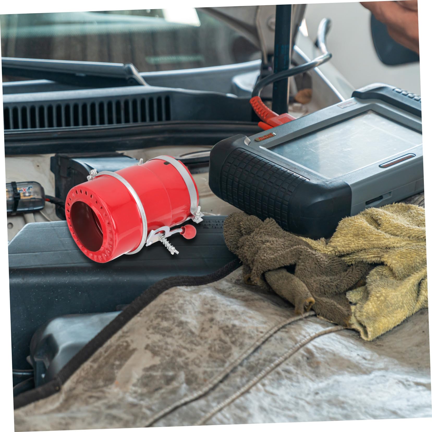 Hemobllo Pare-étincelles en Acier Carbone 110 Mm pour Pot D'échappement Protection Ignifuge Facile à Installer pour Voiture et Moto