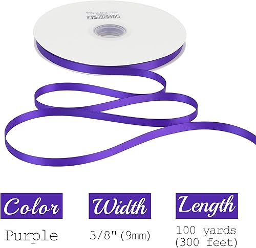 Vista 569 de MEEDEE Orange Satin Ribbon - 1.5 inch Double Faced Satin Ribbon, 50 Yards - Neon Tangerine - For Christmas, Thanksgiving, Halloween, Weddings