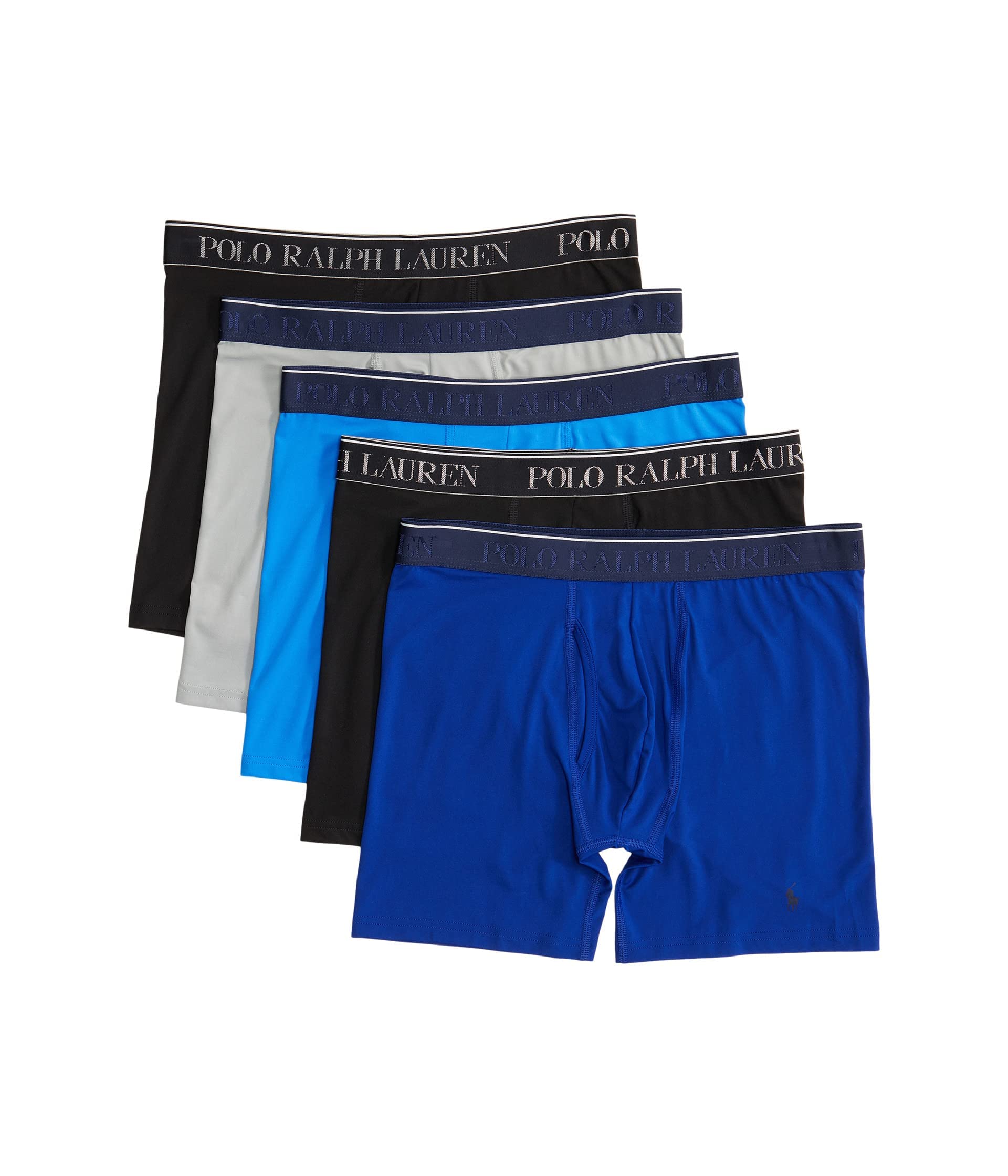 Polo Ralph Lauren Mens Classic Fit Microfiber Boxer Briefs 5 Pack