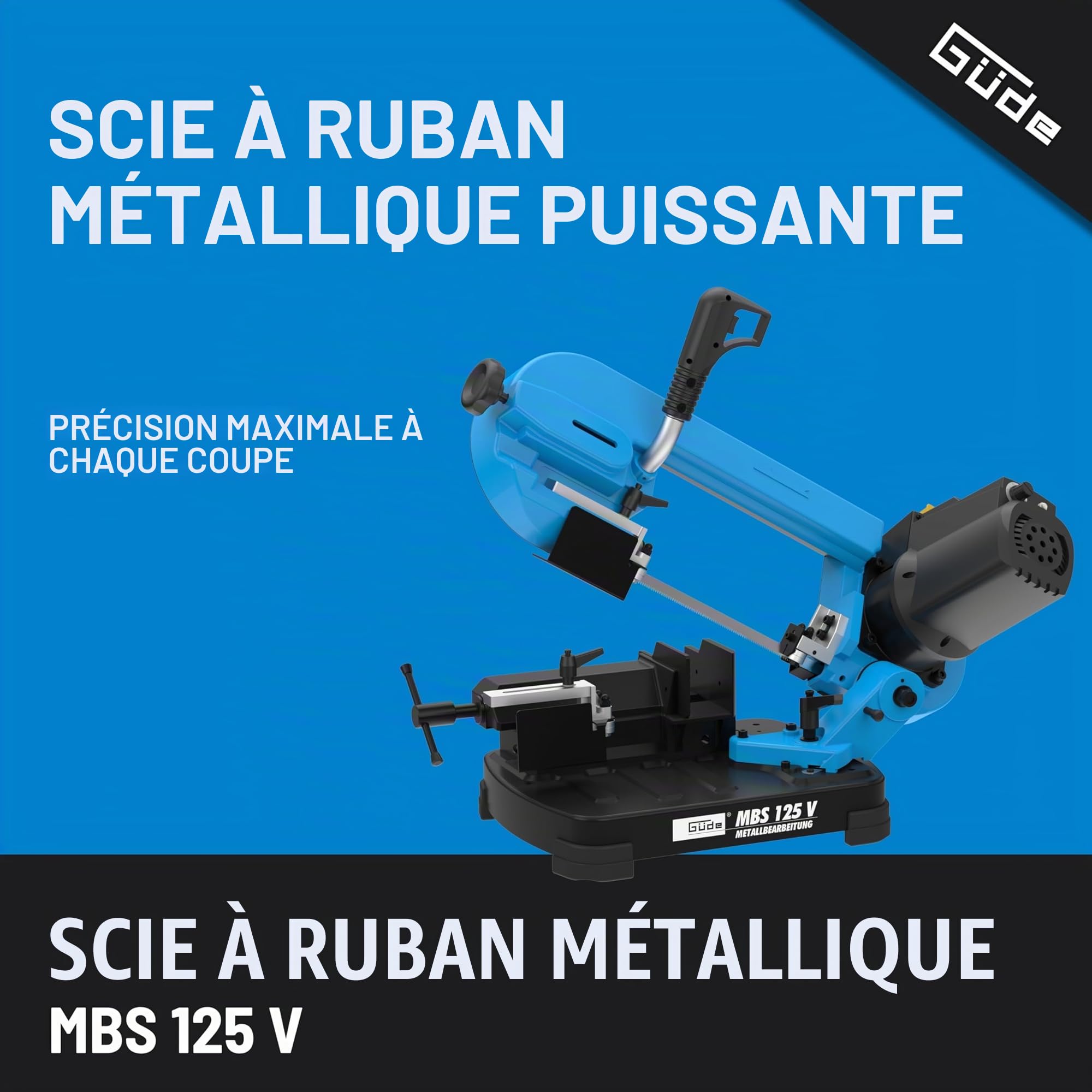 Güde MBS Scie à ruban en métal 125 V 400 W