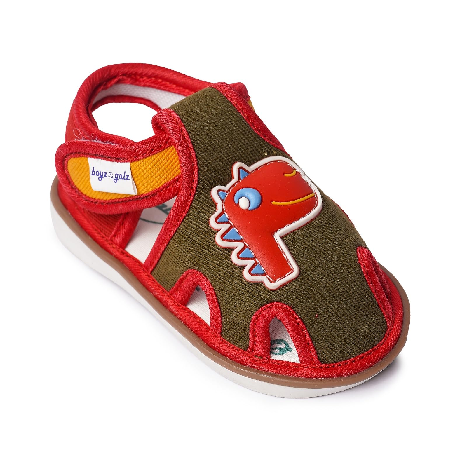 Chu Chu Sound Sandals for Baby Girls | Soft Sole Anti-Slip Toddler Sandals | Lightweight Open Toe Summer Footwear with Velcro Closure | Comfortable Kids Shoes (6–36 Months, Red)-image-10