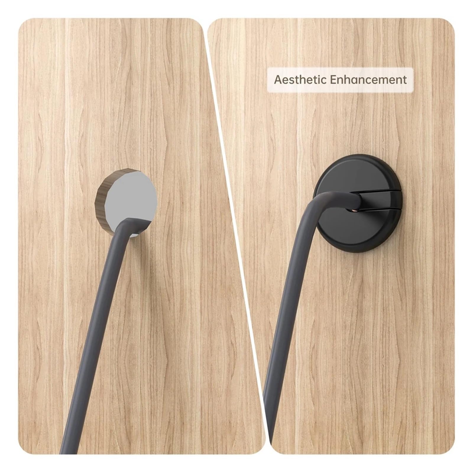 Wandlochabdeckung, 6 Stück, Wandloch-Rohrhülsen, Kabelhülsen-Adapter für Kabel, Drähte, Möbel (weiß)
