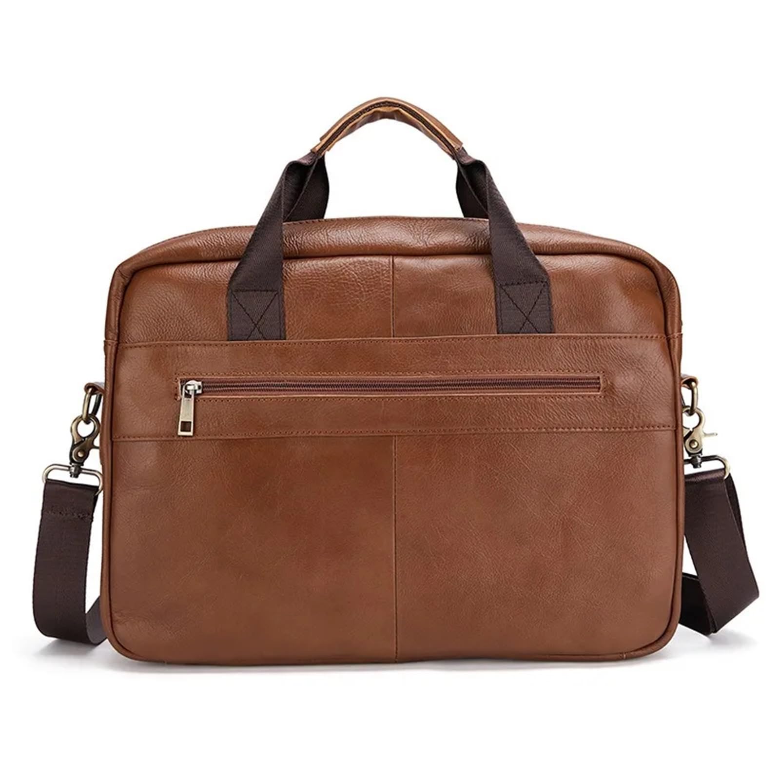 Maletín ejecutivo de cuero genuino for hombre, bolso negocios retro, for portátil A4, mano for, cruzado viaje Para Negocio Colegio Trabajo Café