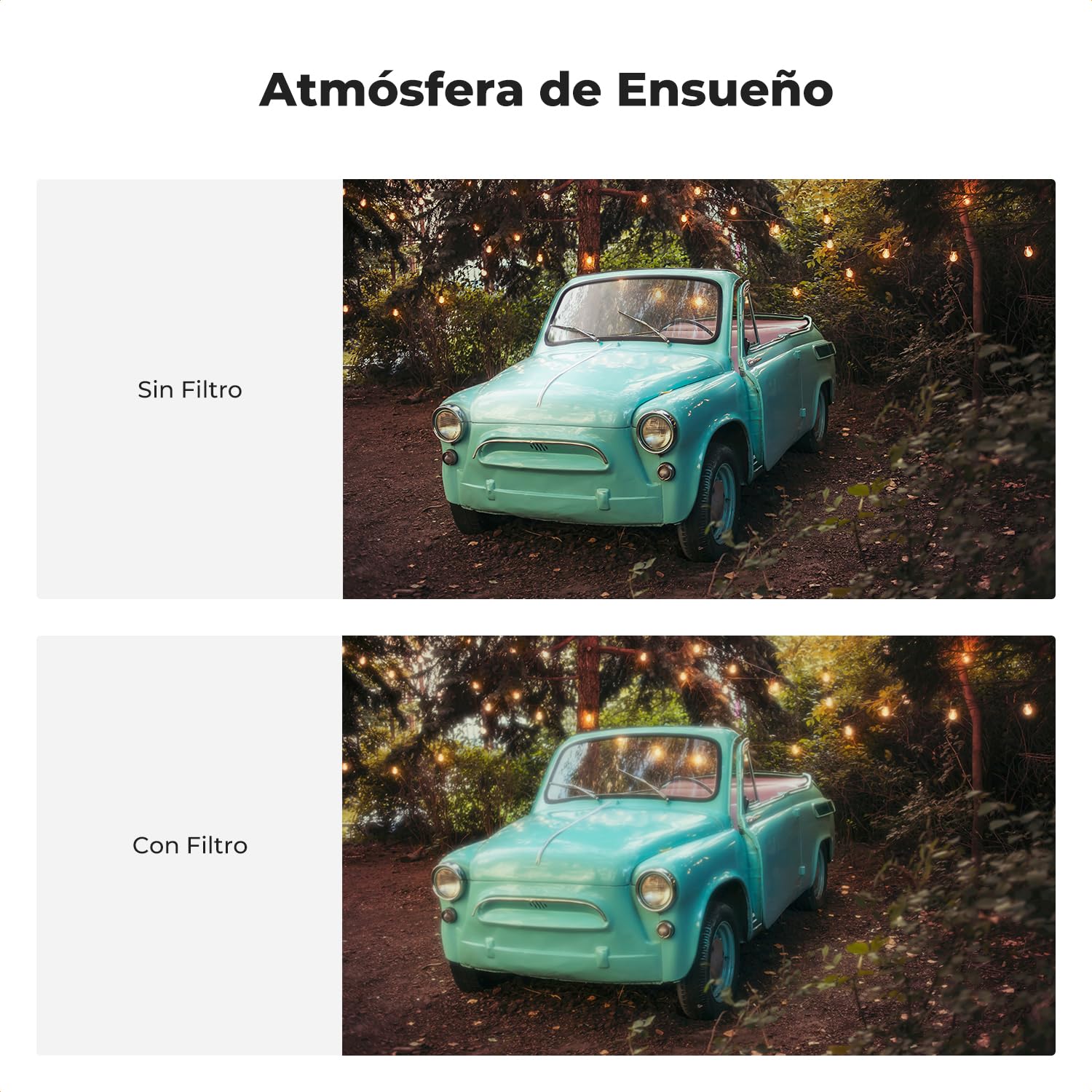 K&F CONCEPT Nano-Klear 40.5mm Filtro Black-Mist 1/4&Polarizador CPL 2 en 1 | Filtro Black Diffusion 1/4 & CPL de Vidrio Óptico con Nano Revestimiento con 3Pcs Paño Limpieza - FA301