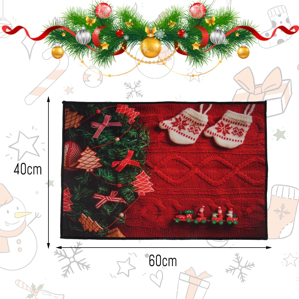 Kerst Deurmat voor Voordeur, Leuke Kerst Deurmat, Deurmatten voor Entree Way Indoor Outdoor Deurmat Non Slip Welkom Matten Home Decor 60x40cm